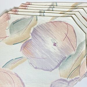 80S 90s pastel floral watercolour placemats
